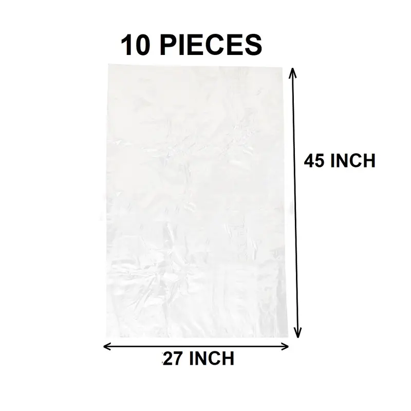 Picture of Clear (45" X27") 10PCS Trash Bag / Poly Bag / Garbage Bag / Moyla Felar Bag / Polibag(Multicolor)