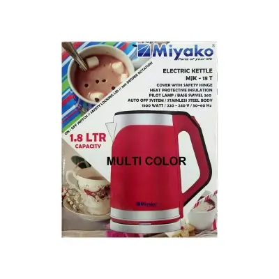 Picture of 1.8 Liter Miyako Electric Kettle Cordless Design Cool Touch Body(Multicolor-MJK18T)