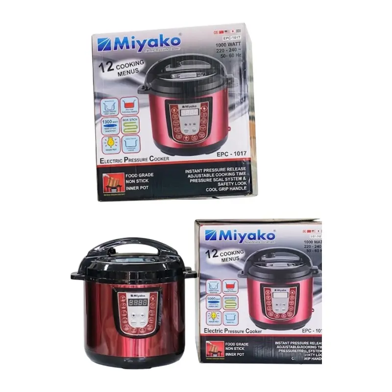 Picture of Miyako 10 Liter Electric Pressure Cooker EPC-1017 With 12 Cooking Setup(Multicolor)