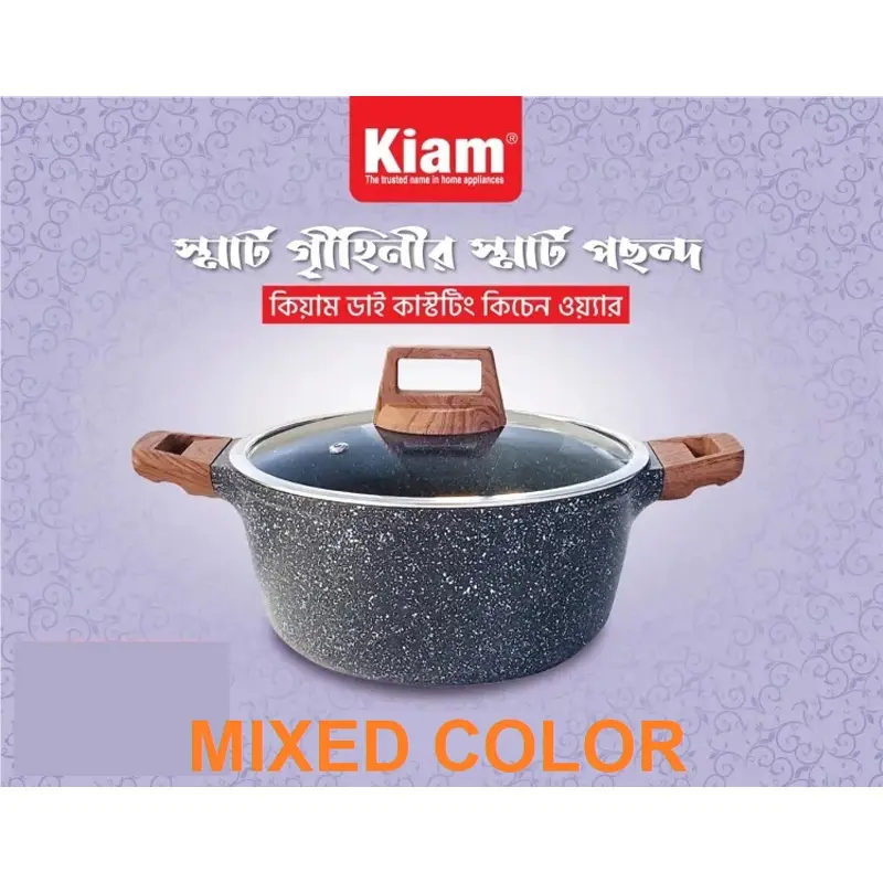 Picture of Kiam Die-casting 36cm Sospan With Glass Lid (Induction)(DIECAST36)