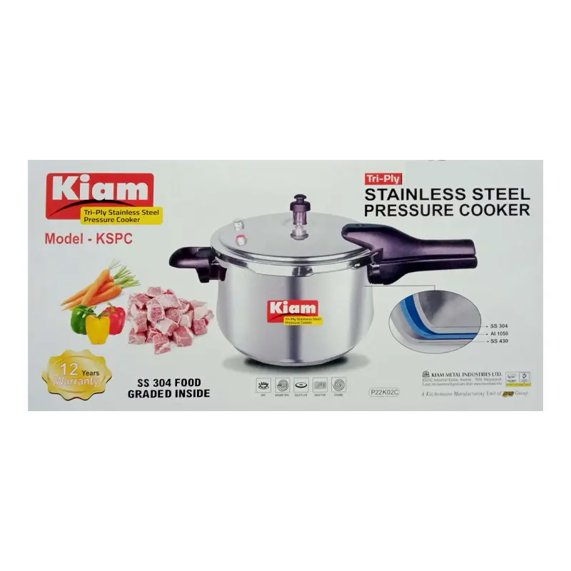 Picture of Kiam Stainless Steel Pressure Cooker KSPC-4.5L (4.5 Liter)(Multicolor)