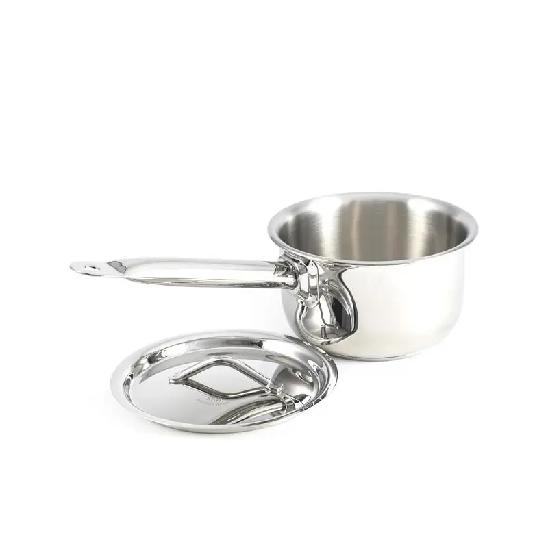 Picture of Stainless Steel Queen Sauce Pot with SS Lid and Long Handle 16cm 304 FOOD GRADE(Silver)