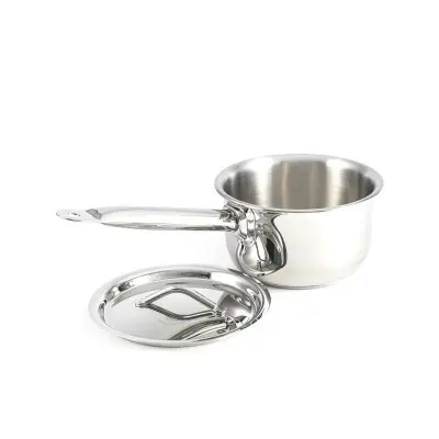 Picture of Stainless Steel Queen Sauce Pot with SS Lid and Long Handle 16cm 304 FOOD GRADE(Silver)