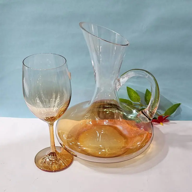 Picture of 7 Pcs Borosilicate Glass Water Juice Jug & Glass Set2(Multicolor)