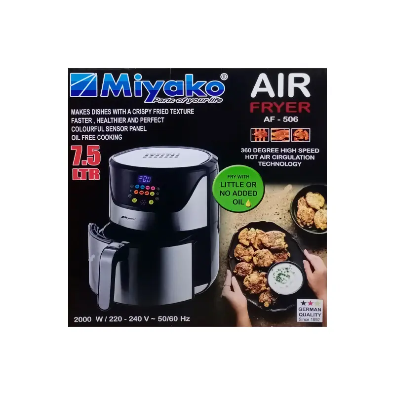 Picture of 7.5 Liter Miyako Air Fryer AF-506 Digital Touch Control Panel(Multicolor)