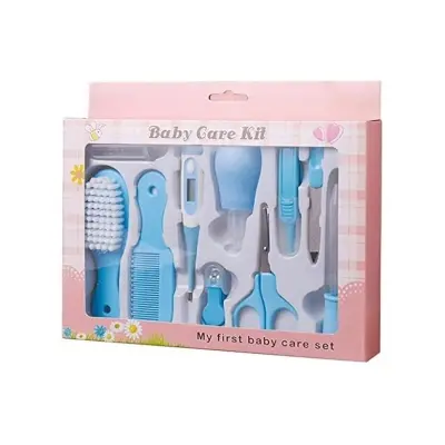 Picture of Baby Care Set, Baby Care Tools & Essentials 10 Piece Portable Baby Health Care Set Nail Care Kit for Newborn(Blue)
