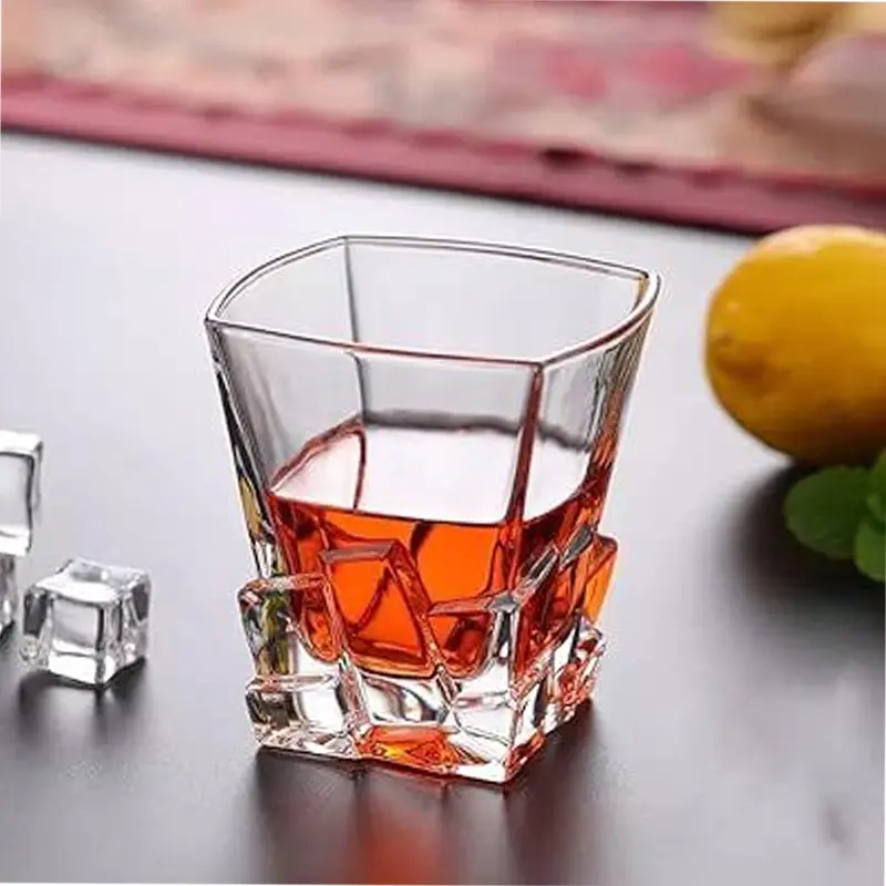 Picture of Ice Design Whiskey Glasses Set of 6 pcs- 300 ml Glass Set(Multicolor)