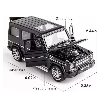 Picture of 1PC Diecast Metal Car 1: 32 Scale Mercedes Benz AMG G 55 63 Pull Back Alloy Car With Light And Sound Auto Model-Black(Multicolor)