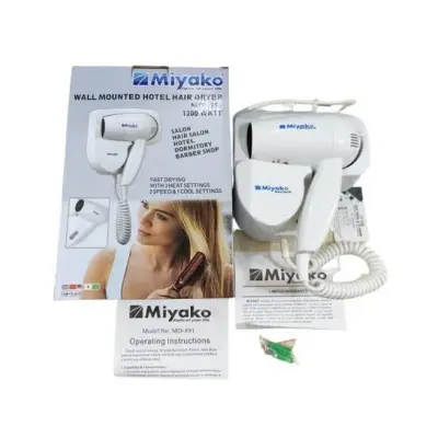 Picture of Miyako Hair Dryer Wall Hanging MD-891/ Wall Mounted Hotel Hair Dryer(Multicolor)