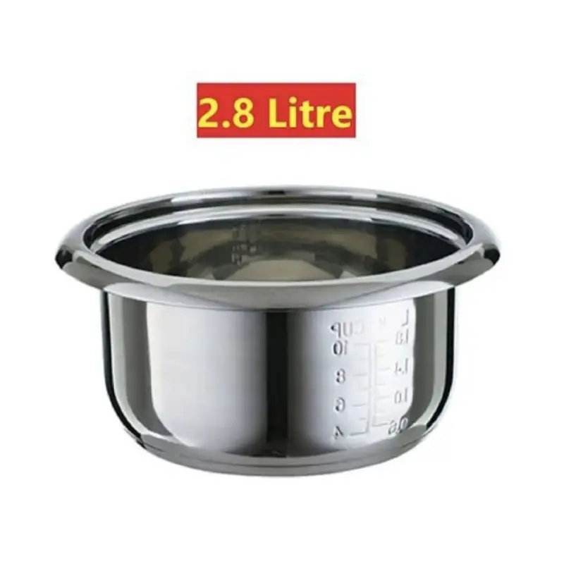 Picture of 2.8 Liter Stainless Steel Rice Cooker Inner Cooking Pot/Rice Cooker Replacement Pot/Rice Cooking Insert Inner Cooking Pot(2.8 Liter)