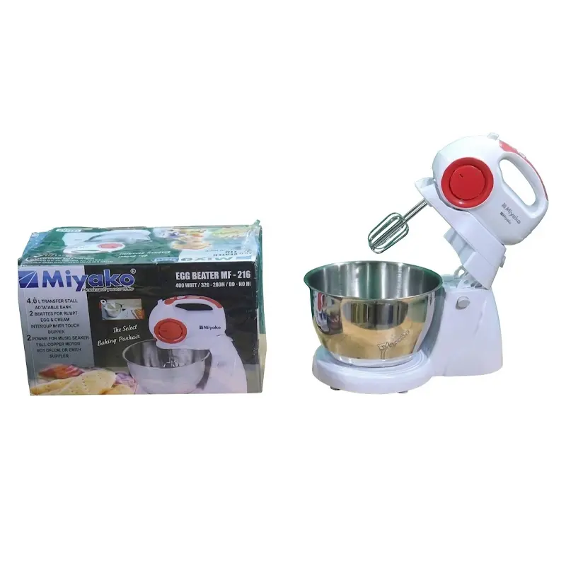 Picture of 400 Watts Miyako Egg Beater 4 Liter With SS Bowl MF-216(Multicolor)