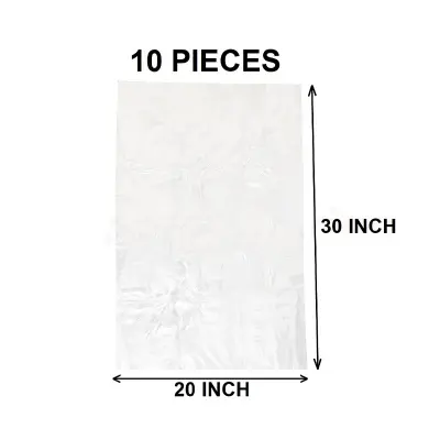 Picture of Clear (30" X20") 10PCS Trash Bag / Poly Bag / Garbage Bag / Moyla Felar Bag / Polibag(Multicolor)