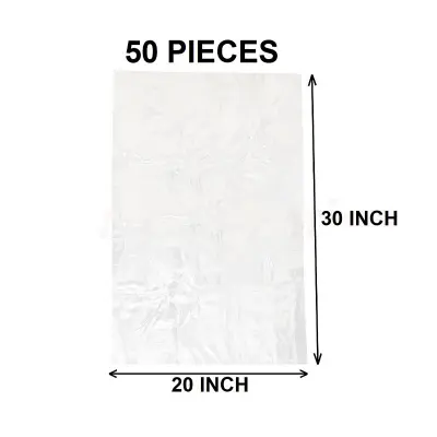 Picture of Clear (30" X20") 50PCS Trash Bag / Poly Bag / Garbage Bag / Moylar Bag / Polibag(Multicolor)
