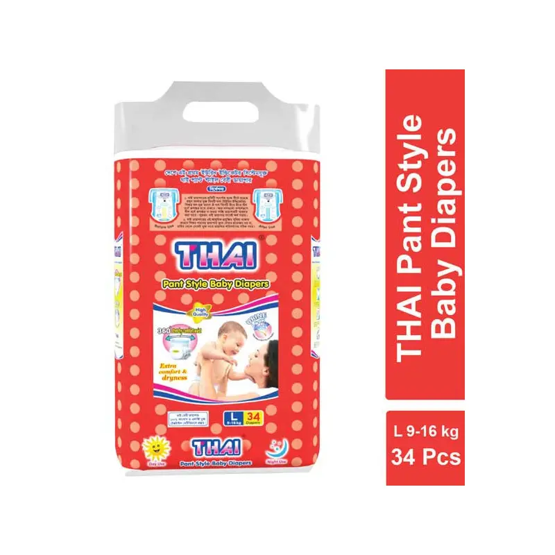 Picture of Thai Baby Diaper Pant Large (9-16 kg) 34 Pcs(21-40 Pcs)