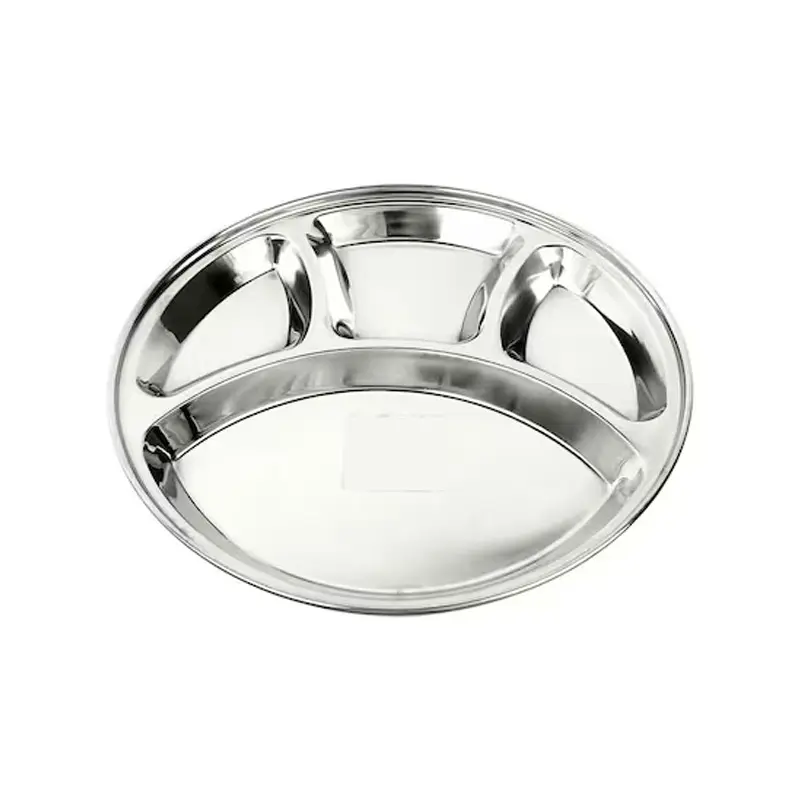 Picture of Stainless Steel Compartment Plate 28CM 304 FOOD GRADE(Silver28CM)