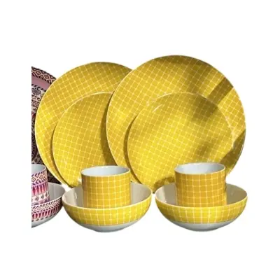 Picture of 24 Pieces Ariane Dinner Set YELLOW Design(Multicolor)
