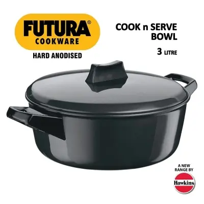 Picture of Hawkins Futura Hard Anodised Cook n Serve 3 Liter(Multicolor)