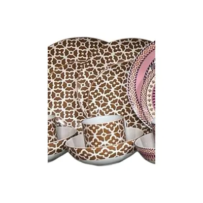 Picture of 24 Pieces Ariane Dinner Set GOLDEN BROWN Design(Multicolor)