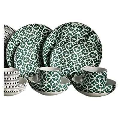 Picture of 24 Pieces Ariane Dinner Set GREEN Design(Multicolor)