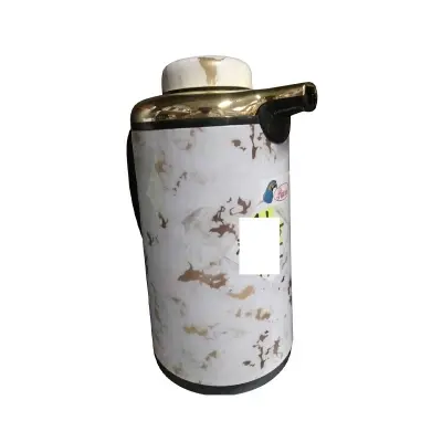 Picture of 1000ML/ 1 Litre Metal Body Vacuum Push Flask (Mixed color)(Multicolor)