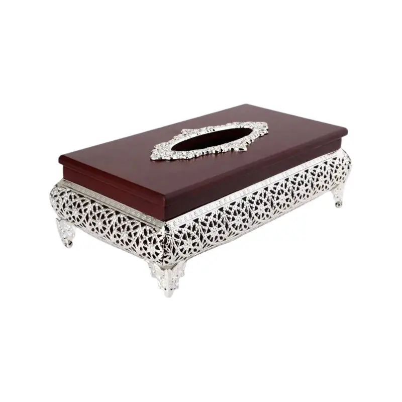 Picture of European style classical luxurious high end tissue box Silver Plated(Multicolor)
