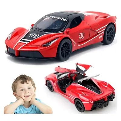 Picture of 1PC Ferrari 1:36 alloy sports car model children's pull back car boy baby door opening toy car racing gift car toy(Multicolor)