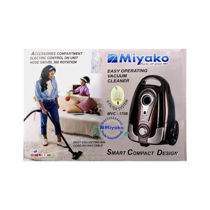 Picture of Miyako 1.5L Vacuum Cleaner MVC-1707 / 1708 SMART COMPACT DESIGN 1400 WATT