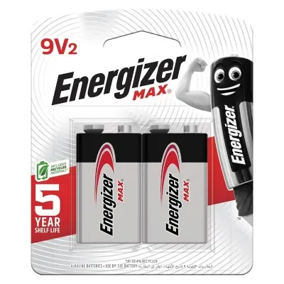 Picture of 2PCS Energi zer Max Alkaline 9V batteries(Multicolor)