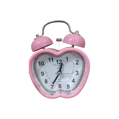 Picture of Heart Shape Bell Alarm Clock Nightlight Wake Up Digital Clocks Desktop Household Kids Bedroom Travel Supply, Green