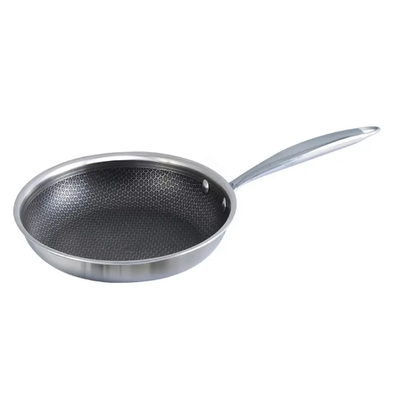 Picture of Kiam Tri Ply Honeycomb Stainless Steel Fry Pan 20CM Without Lid INDUCTION BOTTOM(Multicolor)