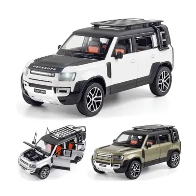 Picture of 1 PC 1:24 Landrover Defender Diecasts Alloy Car Luxurious Simulation Toy Vehicles Metal Car 6 Doors Open Model Car Sound Light Toys For Gift(Multicolor)