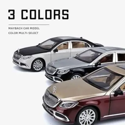 Picture of 1 PC Mercedes Benz Maybach S600 Diecast 1:24 Scale Model Alloy with Openable Doors, Music & Light(Multicolor)