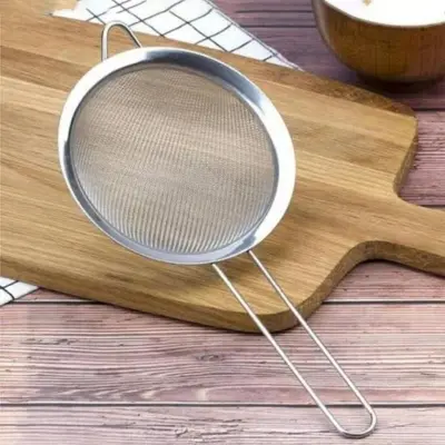 Picture of 1PC Chakni/Strainer/Multi purpose Strainer/Stainless Steel Strainer - 22cm / 8.5inches(Silver)