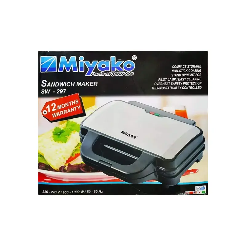 Picture of Miyako Big Size Bread Sandwich Maker SW 297(Multicolor)
