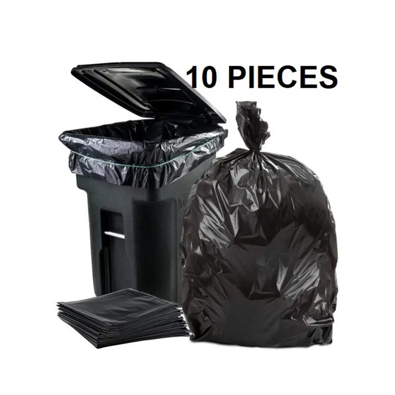 Picture of BLACK (36" X24") 10PCS Trash Bag / Poly Bag / Garbage Bag / Moyla Felar Bag / Polibag(Black)