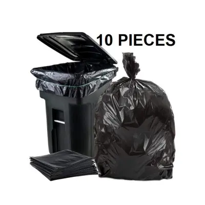 Picture of BLACK (36" X24") 10PCS Trash Bag / Poly Bag / Garbage Bag / Moyla Felar Bag / Polibag(Black)