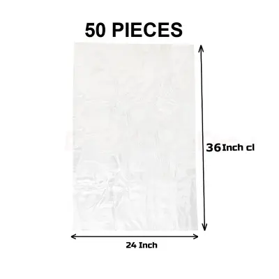 Picture of Clear (36" X24") 50PCS Trash Bag / Poly Bag / Garbage Bag / Moyla Felar Bag / Polibag(Clear)