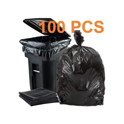 Picture of Black (30" X20") 100PCS Trash Bag / Poly Bag / Garbage Bag / Moyla Felar Bag / Polibag(Multicolor)