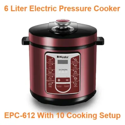 Picture of 6 Liter Miyako Electric Pressure Cooker EPC-612 With 10 Cooking Setup(Multicolor)