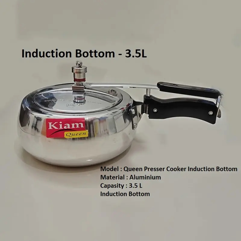 Picture of Kiam Queen Pressure Cooker 3.5 Liter Induction Bottom(Silver)