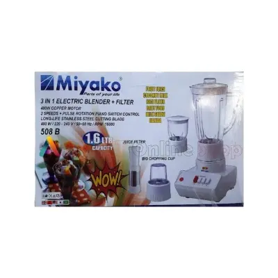 Picture of Miyako Blender with juicer Filter | Capacity : 1.6 Litre | Model : 508 B