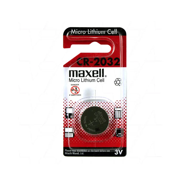 Picture of Maxell CR2032 Lithium 3v Battery for Multi purpose use(Multicolor)