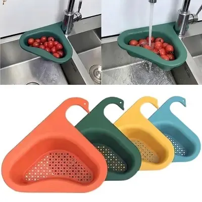 Picture of Multifunctional Drain Basket Swan Shaped Leftover Sink Strainer Sink Swan Drain Basket(Multicolor)