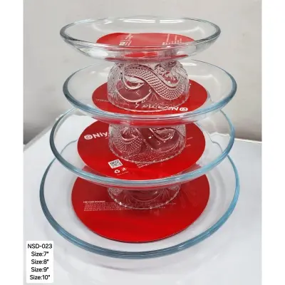Picture of 4 Pcs Tempered Glass Round Shaped Serving Bowls Set NSD-023(Multicolor)