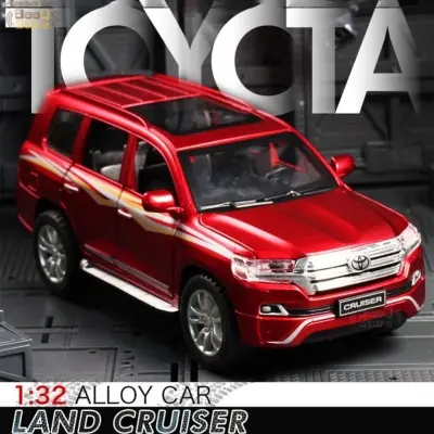 Picture of 1 PC 1:32 Toyota Land Cruiser Diecast Alloy Car Premium Model Vehicle Metal Toy Model Pull back Sound Light(Multicolor)