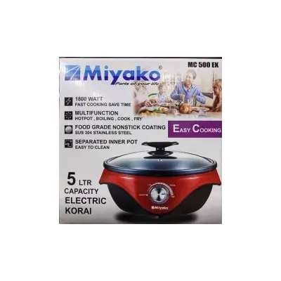 Picture of Miyako 5 Liter Electric Curry Cooker MC-500 EK | Miyako Electric Korai | Miyako Electric Multifunction Cooker | 1800 Watt(Multicolor)