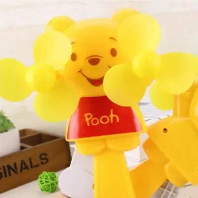 Picture of 1 PC Pooh Portable Manual Hand Crank Mini Fan Without Battery