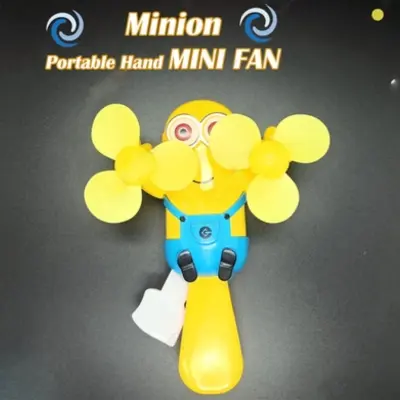 Picture of 1PC Minion Portable Manual Hand Crank Mini Fan Without Battery