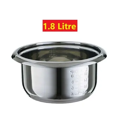 Picture of 1.8 Liter Stainless Steel Rice Cooker Inner Cooking Pot/Rice Cooker Replacement Pot/Rice Cooking Insert Inner Cooking Pot(1.8 Liter)