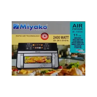 Picture of Miyako 11 Ltr Air Fryer AF-1100 CG Non Stick Food Grade Inverter Tech Rapid Air Technology 2400 WATT(Multicolor)